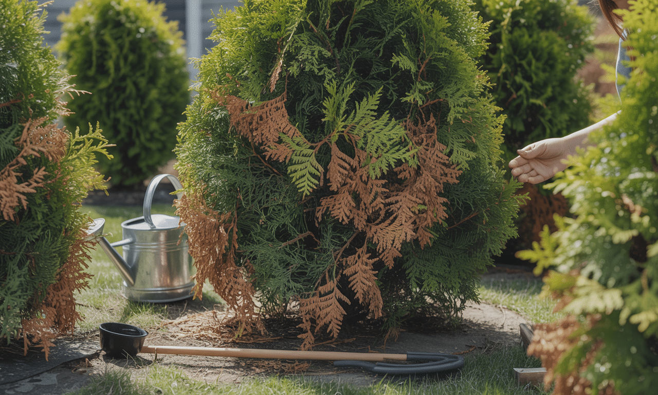 dowiedz się, dlaczego tuje brązowieją i usychają oraz jakie kroki podjąć, aby je uratować i przywrócić im zdrowy wygląd.