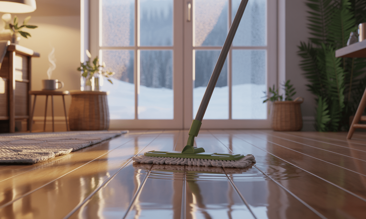 dowiedz się, jak dodanie tylko łyżki do wody podczas mycia podłogi zimą pomaga zapobiegać osiadaniu kurzu i utrzymuje świeży zapach w domu.