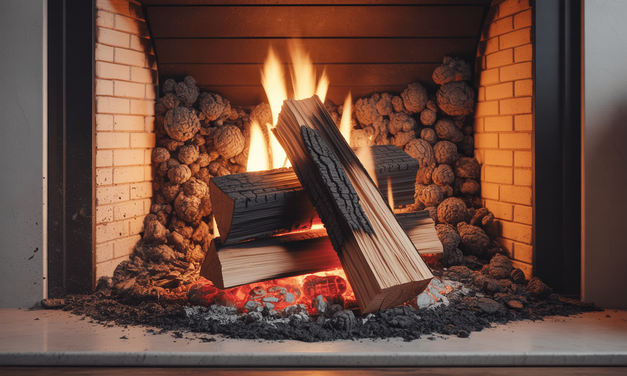 to popularne drewno nie nadaje się do kominka, ponieważ produkuje zbyt dużo sadzy, co może zanieczyszczać komin i utrudniać jego użytkowanie.